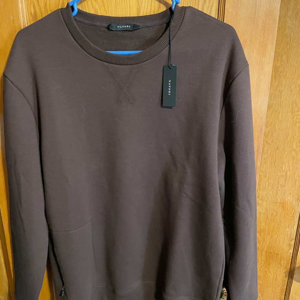 Natori Men's Dark Brown Crewneck Sweater